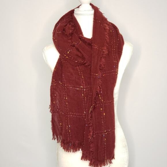🌻3 for $18 Burgundy Fall Scarf Anna & Ava - Picture 1 of 3